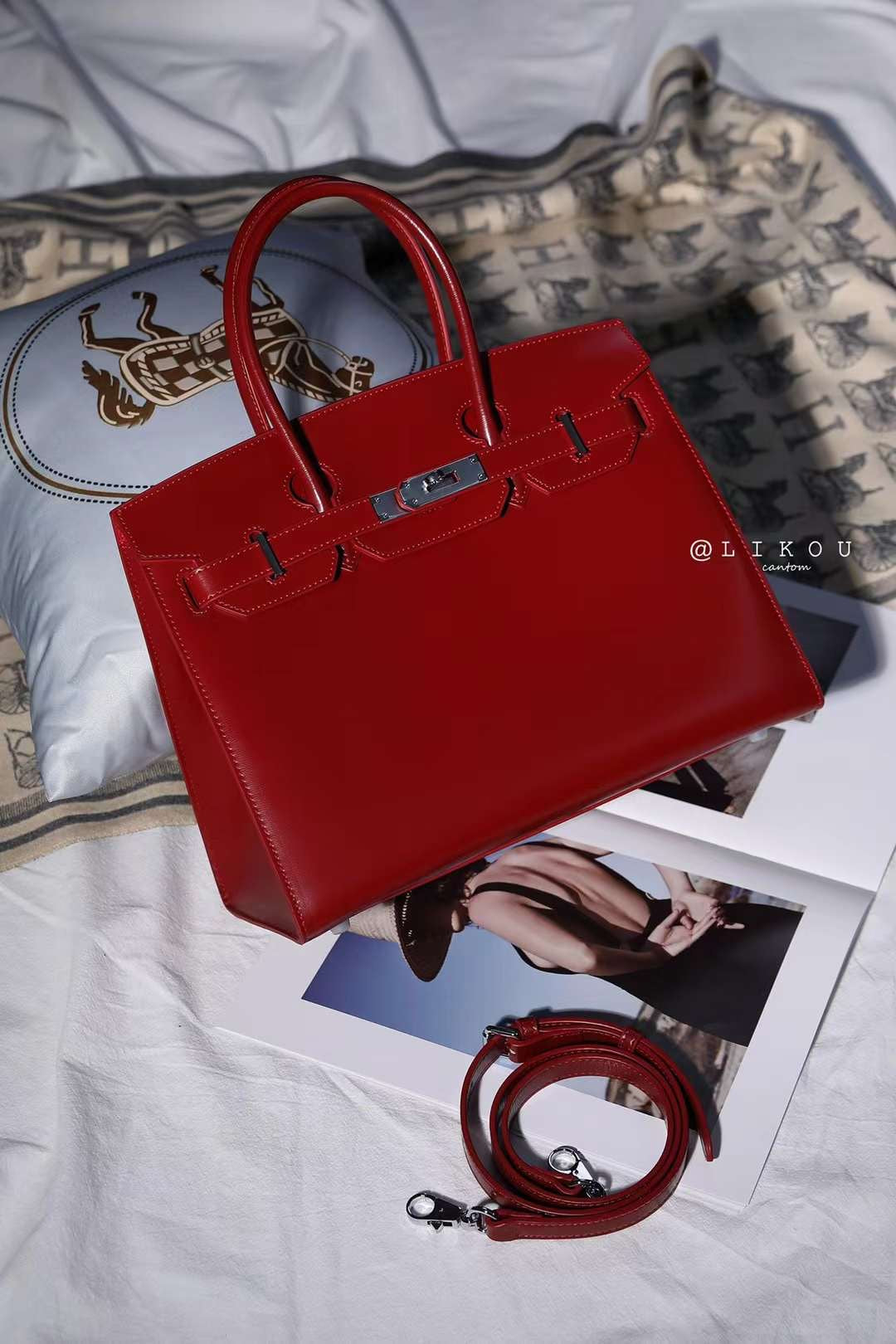 【BK-25】Real Full Cowhide Leather Handbag-,buy 1 get 1 pony and 1 headband