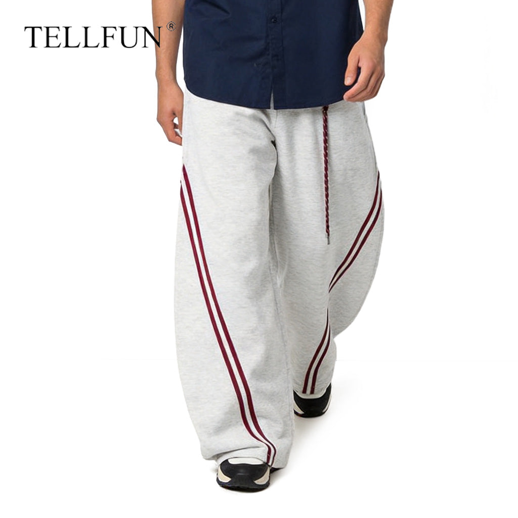 Colorblock Double Waistband Baggy Pants