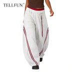 Colorblock Double Waistband Baggy Pants