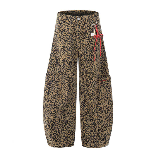 Y2K Vintage Leopard Baggy Pants