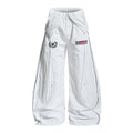 Lightweight Baggy Wide Leg Pants with Double Waistband