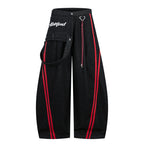 Striped Colorblock Denim Pants