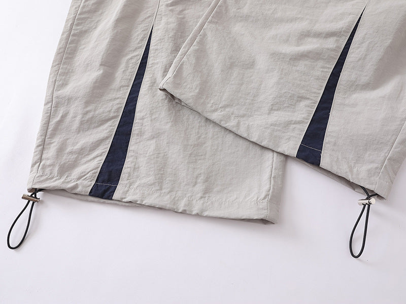 Y2K Layered Waist Colorblock Baggy Pants