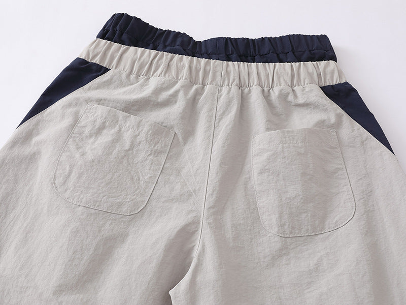 Y2K Layered Waist Colorblock Baggy Pants
