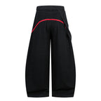 Striped Colorblock Denim Pants