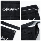 Striped Colorblock Denim Pants