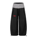 Y2K Leopard Waist Baggy Pants