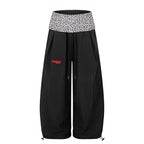 Y2K Leopard Waist Baggy Pants
