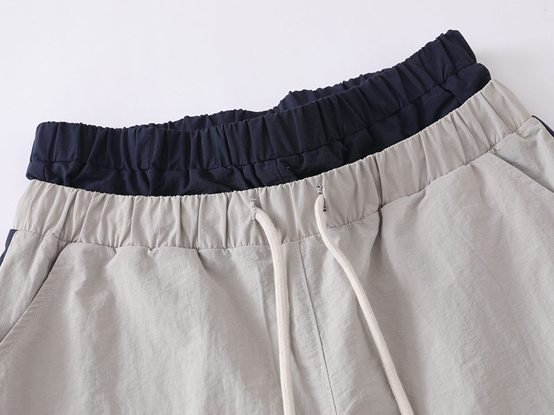 Y2K Layered Waist Colorblock Baggy Pants