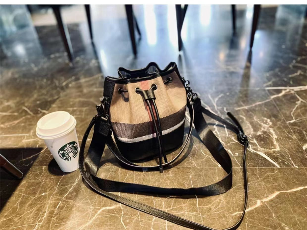 【drawstring bag-S】【2 in 1】Large Capacity Crossbody Handbag with Small Wallet-，buy 1 get 1 pony and 1 headband