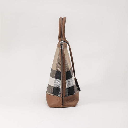 【Cowhide】Checkered  Handbag Briefcase  L 13" , W 4.33" , H 11.03"