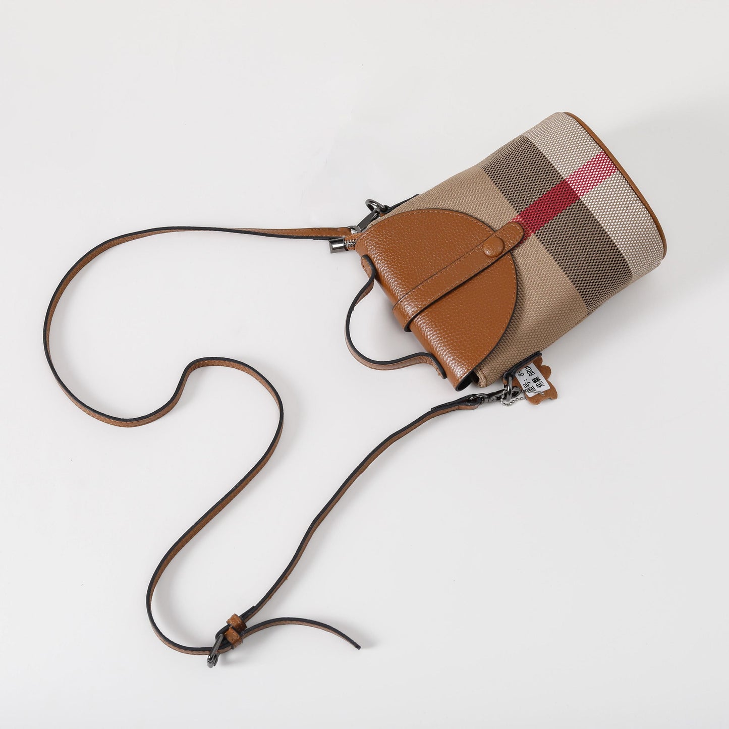【Flap Phone Bag】Checkered Crossbody Cellphone Bag  L 5.51" , W 3.55" , H 7.09"-buy 1 get 1 pony and 1 coins purse