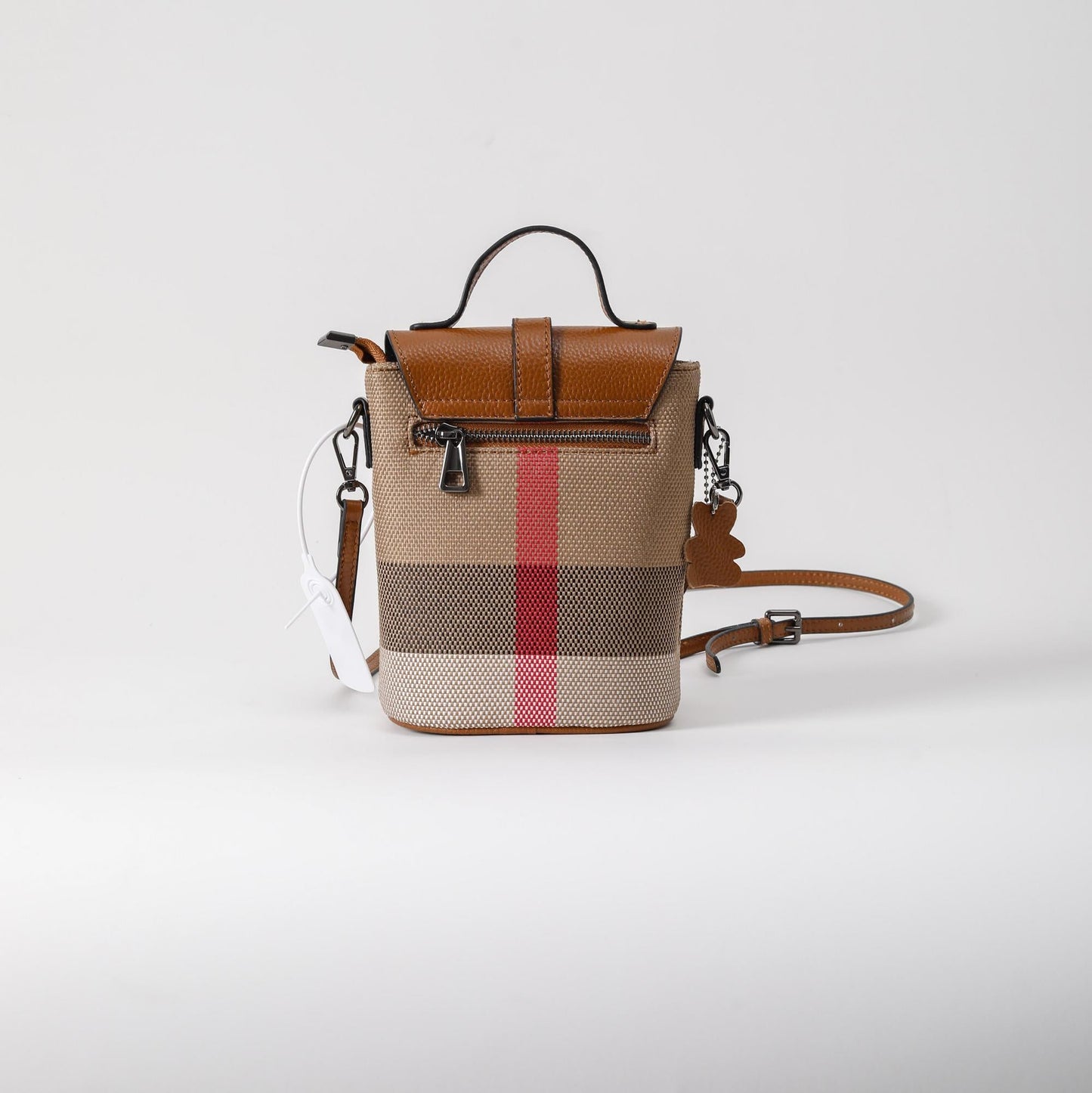 【Flap Phone Bag】Checkered Crossbody Cellphone Bag  L 5.51" , W 3.55" , H 7.09"-buy 1 get 1 pony and 1 coins purse