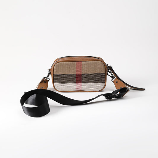 【Cam.era Bag】Unisex Double Zip Design Square Camera Bag-buy 1 get 1 pony and 1 coins purse