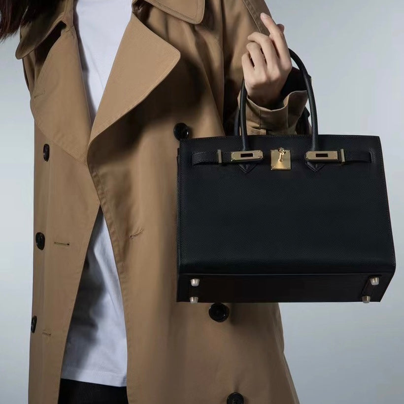 【Espom BK】Espom Leather Handbag-，buy 1 get 1 pony and 1 headband