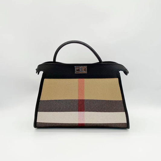 【T Bag-S】Trapezoid Briefcase Handbag-，buy 1 get 1 pony and 1 headband