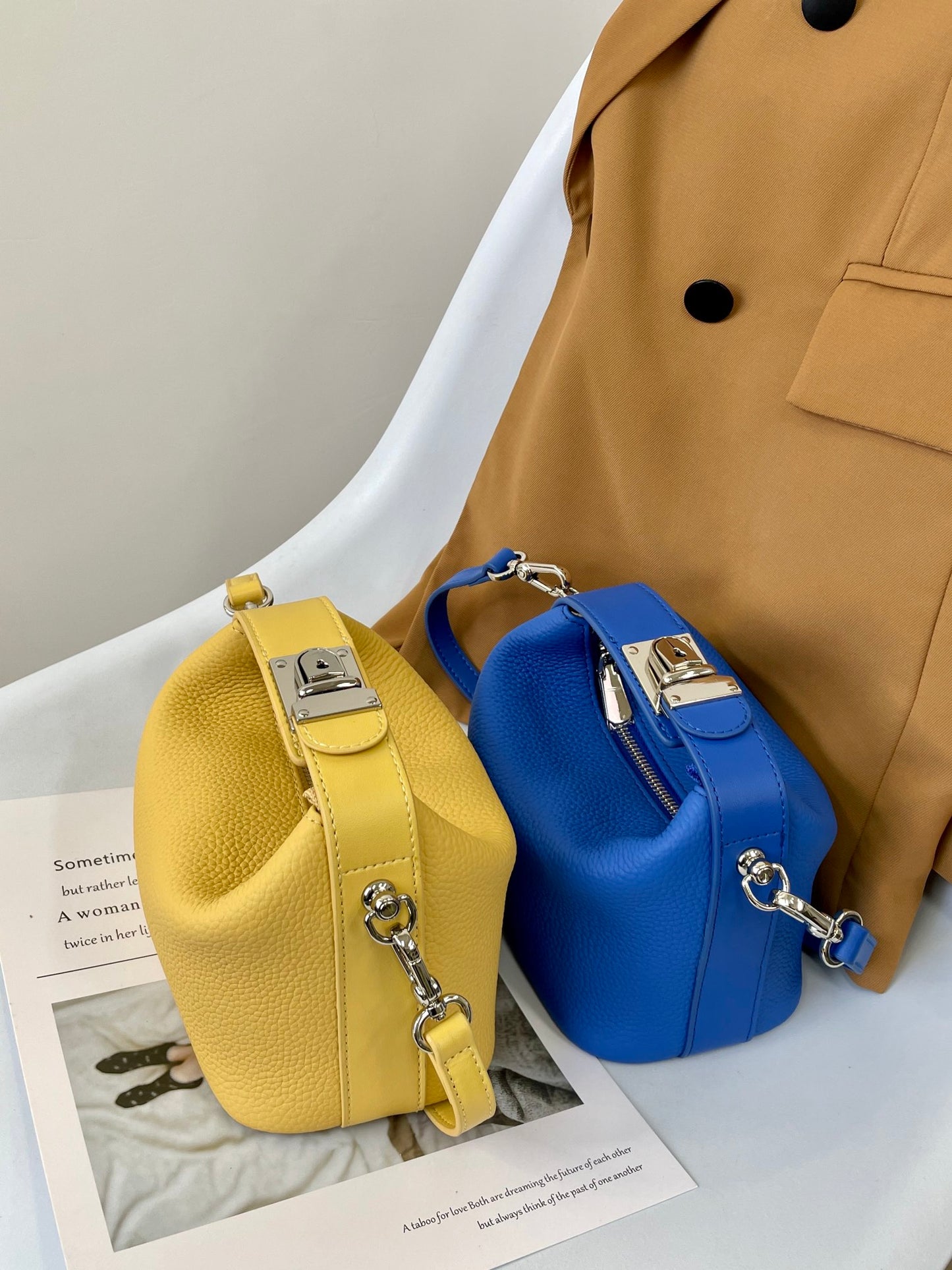 【Gummy bag】Mini  Box Handbag Crossbody Bag，buy 1 get 1 pony and 1 headband